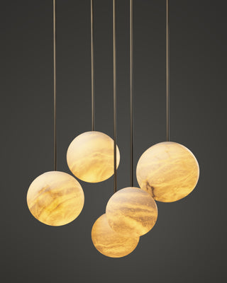 Luxury Multi-Globe Alabaster Pendant Light