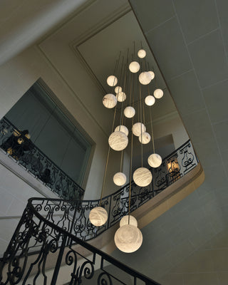 Luxury Multi-Globe Alabaster Pendant Light