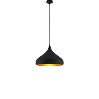 Modern Black and Gold Teardrop Pendant Lamp