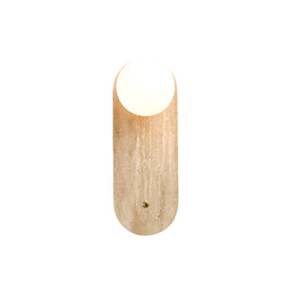 Yellow Oval Travertine Wall Sconce