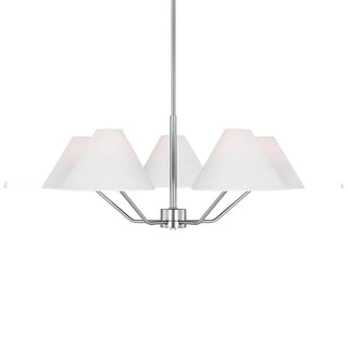 Minimalist Black Fabric Shade Chandelier