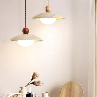 Scandinavian Travertine Disc Pendant Lamp