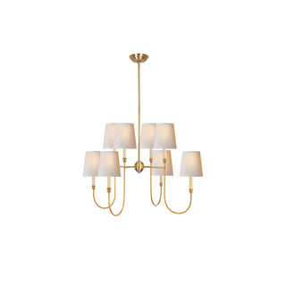 Vendome Gold Fabric Shade Chandelier