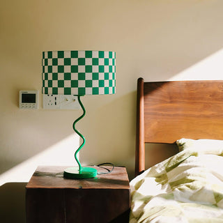 Green Grid Modern Table Lamp