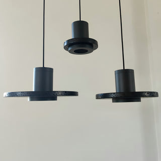 Lava Stone Black Pendant Light