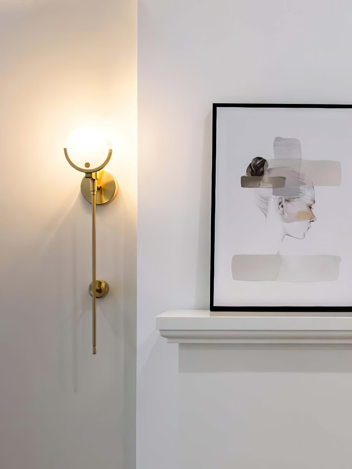 Universal Ava Brass Wall Light - view 12 | Liootrlamp