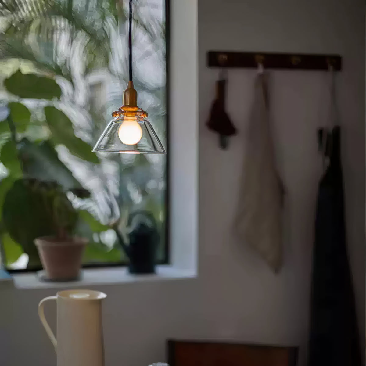 Minimalist Cone Shaped Glass Pendant Lamp