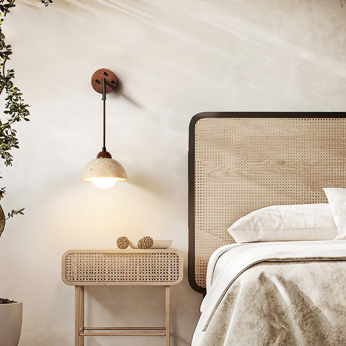 Wabi-sabi texture stone wall lamp - view 4 | Liootrlamp