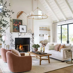 Black Metal Ring Chandelier with Cone Shades