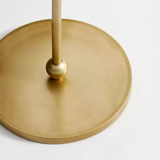 Minimalist Brass Floor Lamp with Fabric Shade