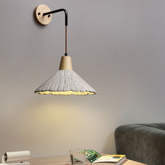 Vintage Textured Wood Wall Lamp