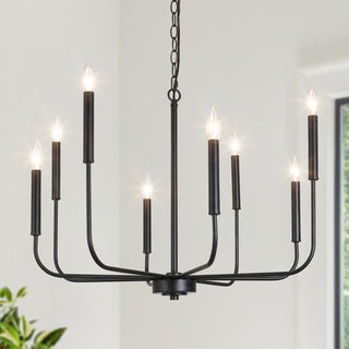 Modern Black Candlestick Chandelier