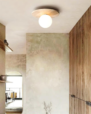 Minimalist Stone Disc Ceiling Light