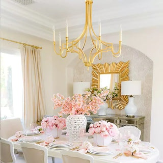 Luxury Gold Candle-Style Mykonos Chandelier