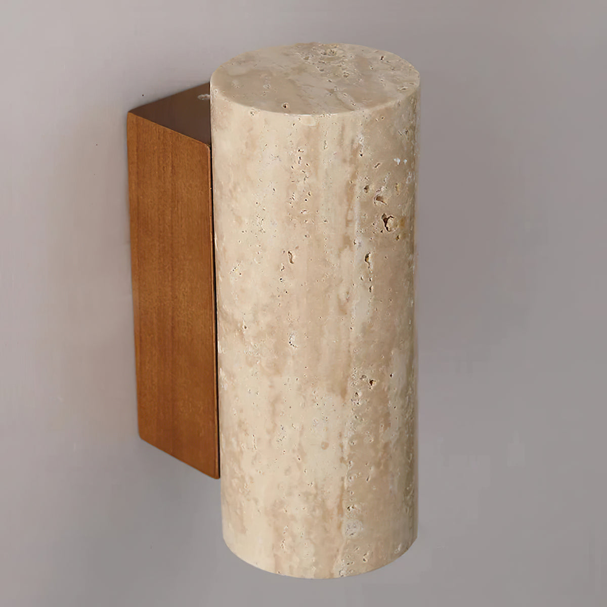 Travertine Cylinder Wall Lamp - view 10 | Liootrlamp