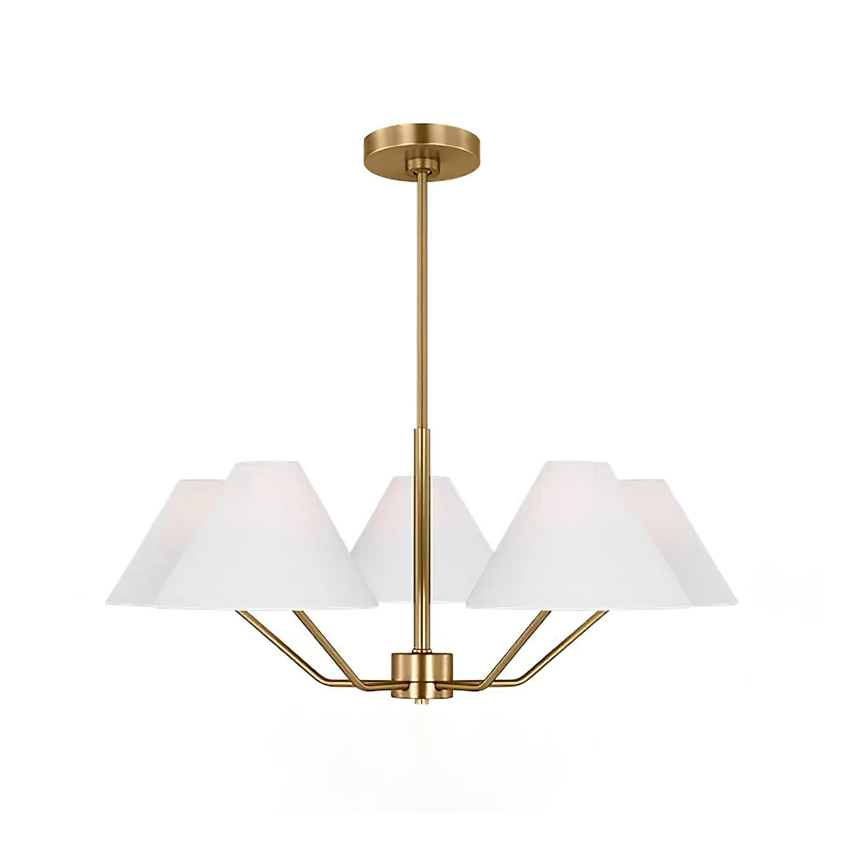 Minimalist Black Fabric Shade Chandelier