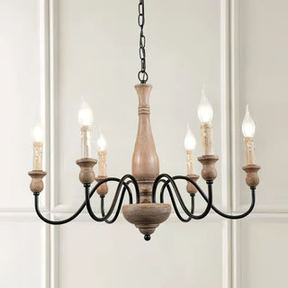 Rustic Farmhouse Candlestick Chandelier