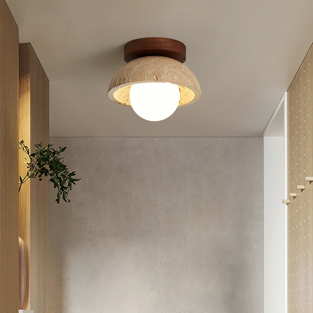 Piedra wood ceiling lamp - view 4 | Liootrlamp