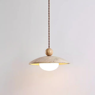 Scandinavian Travertine Disc Pendant Lamp