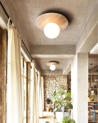 Minimalist Stone Disc Ceiling Light