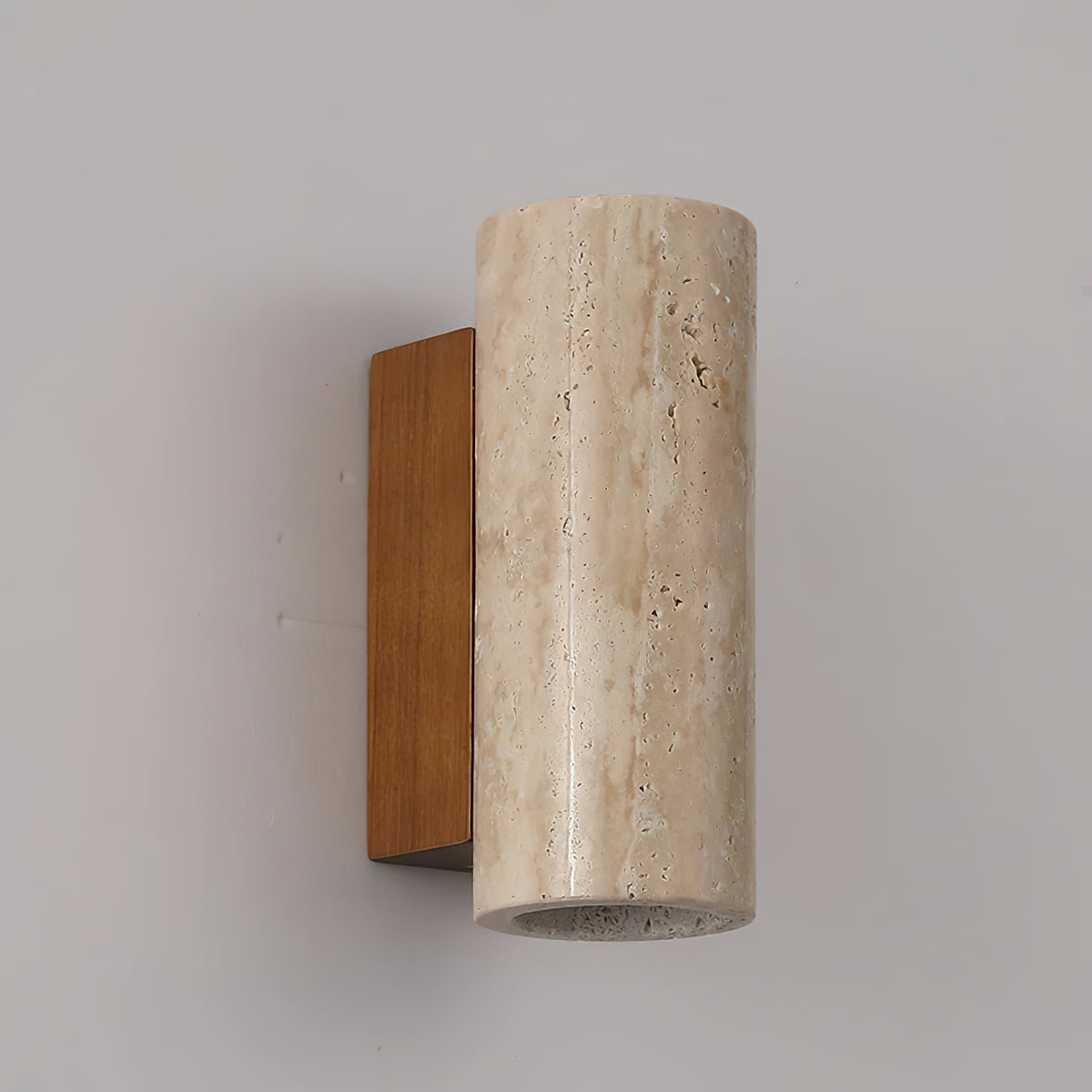 Travertine Cylinder Wall Lamp - view 11 | Liootrlamp