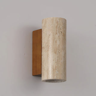 Travertine Cylinder Wall Lamp