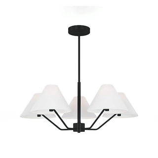 Minimalist Black Fabric Shade Chandelier