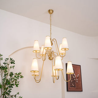 Gold Two-Tier Montreuil  Chandelier