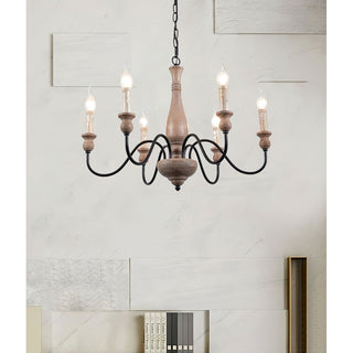 Rustic Farmhouse Candlestick Chandelier