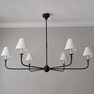 6-Arm Black Metal Chandelier