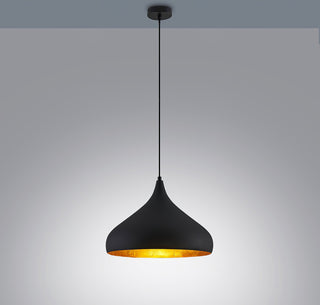 Modern Black and Gold Teardrop Pendant Lamp