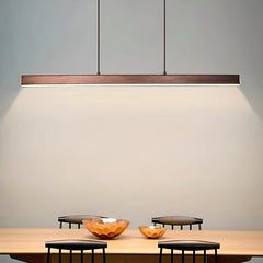 Walnut minimalist wood chandelier