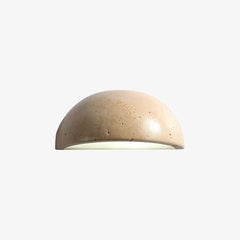 Mid-Century Semi-Circle Stone Wall Lamp