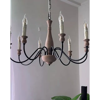 Rustic Farmhouse Candlestick Chandelier