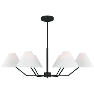 Minimalist Black Fabric Shade Chandelier