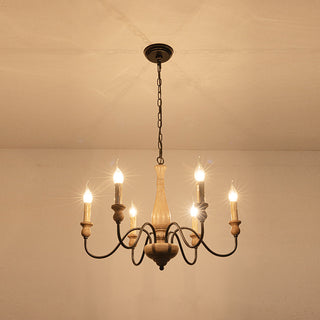 Rustic Farmhouse Candlestick Chandelier