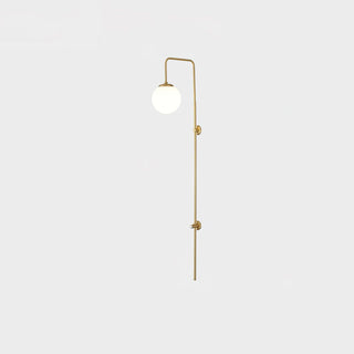 Brass Globe Arm Wall Sconce