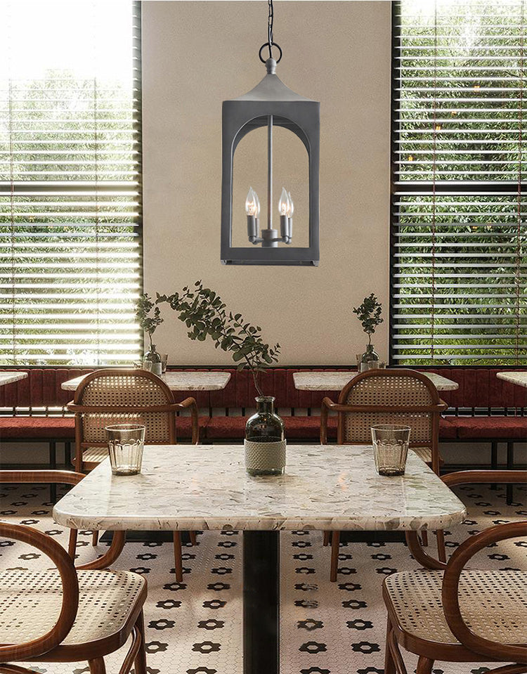Caleb Vintage-Style Outdoor Lantern Pendant Light