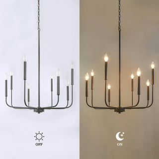 Modern Black Candlestick Chandelier