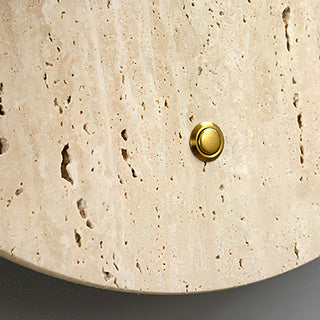 Yellow Oval Travertine Wall Sconce