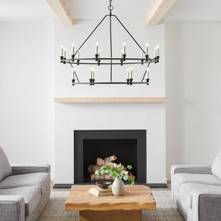 Minimalist Circular Keystone Chandelier