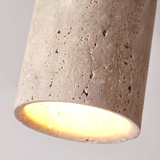 Wood and Stone Modern Flush Mount Light