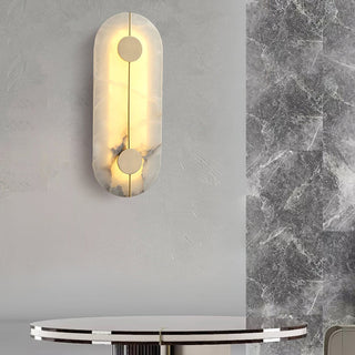 Modern Oval Alabaster Wall Lamp