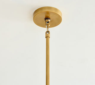 Gold Circular Textured Glass Chandelier