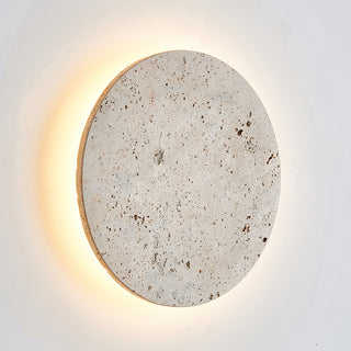 Round Natural Stone LED Wall Light