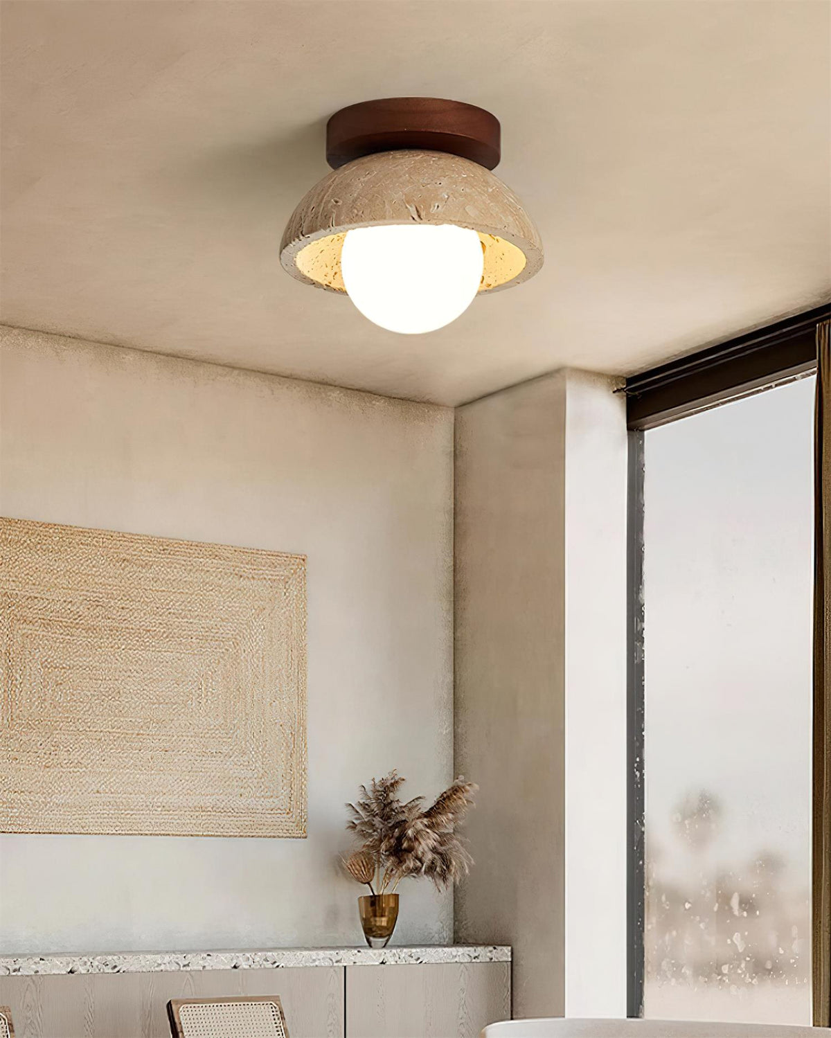 Piedra wood ceiling lamp - view 8 | Liootrlamp