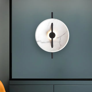 Contemporary Resin Round Marble Wall Light