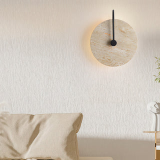 Minimalist Circular Travertine Wall Sconce