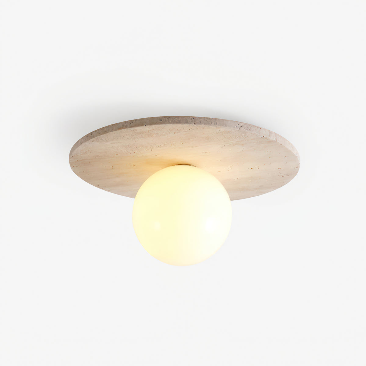 Minimalist Stone Disc Ceiling Light - view 18 | Liootrlamp