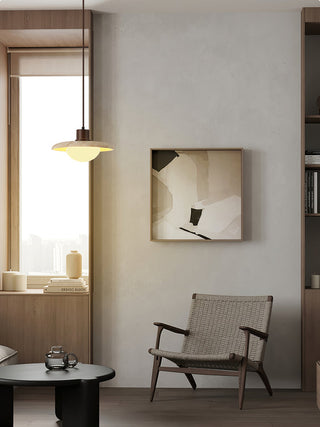 Japanese Modern Travertine Hanging Light